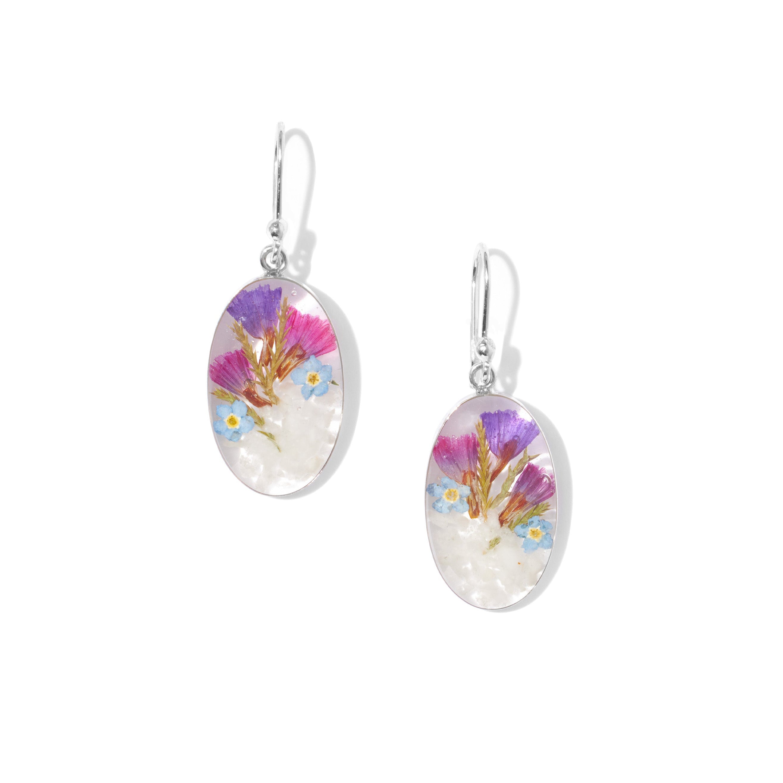 Lila Oval Drop Earrings