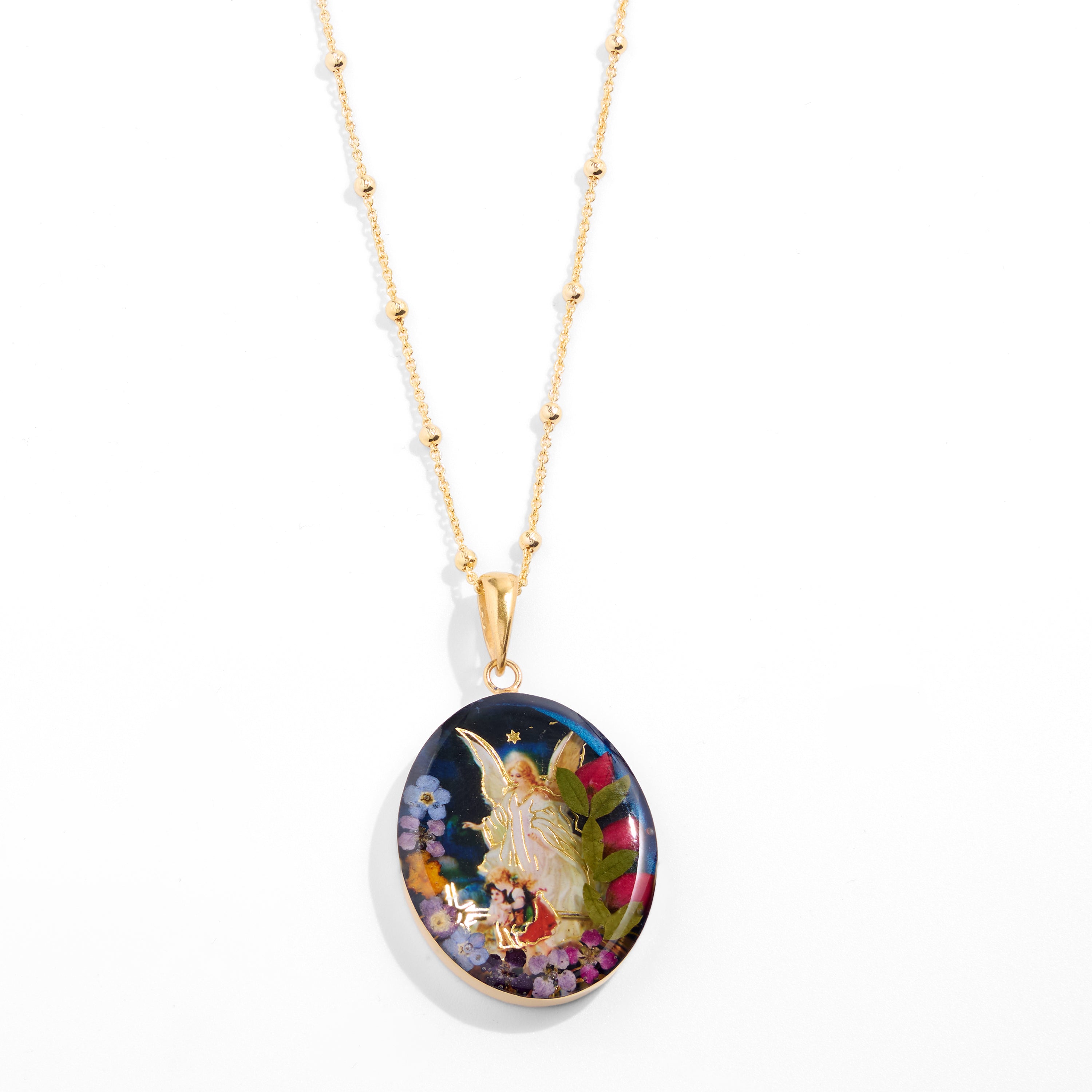 Large Guardian Angel Necklace
