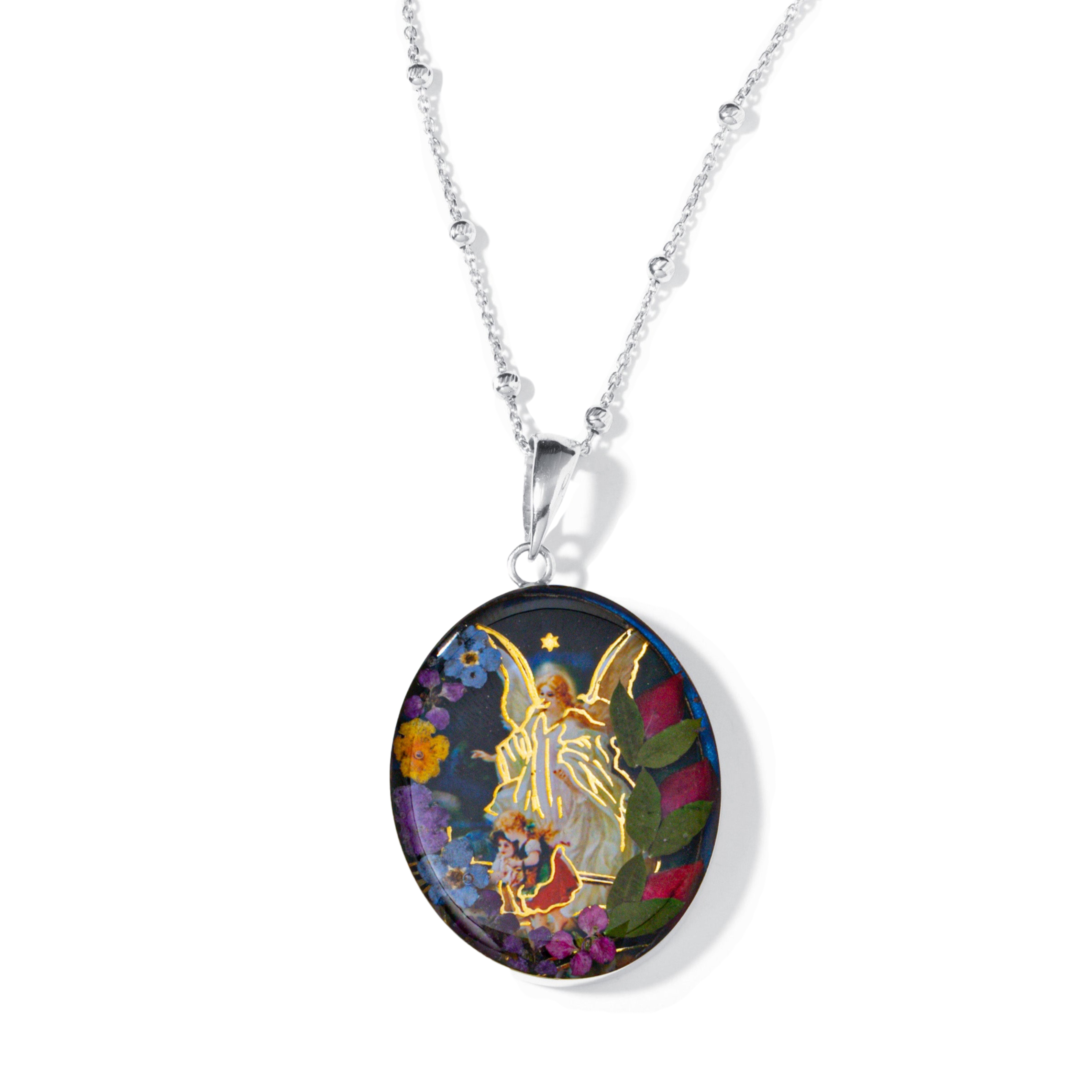 Large Guardian Angel Necklace